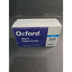 Oxford Ruled Index Cards 3x5 White Lined‎ Flashcards 300 Pack